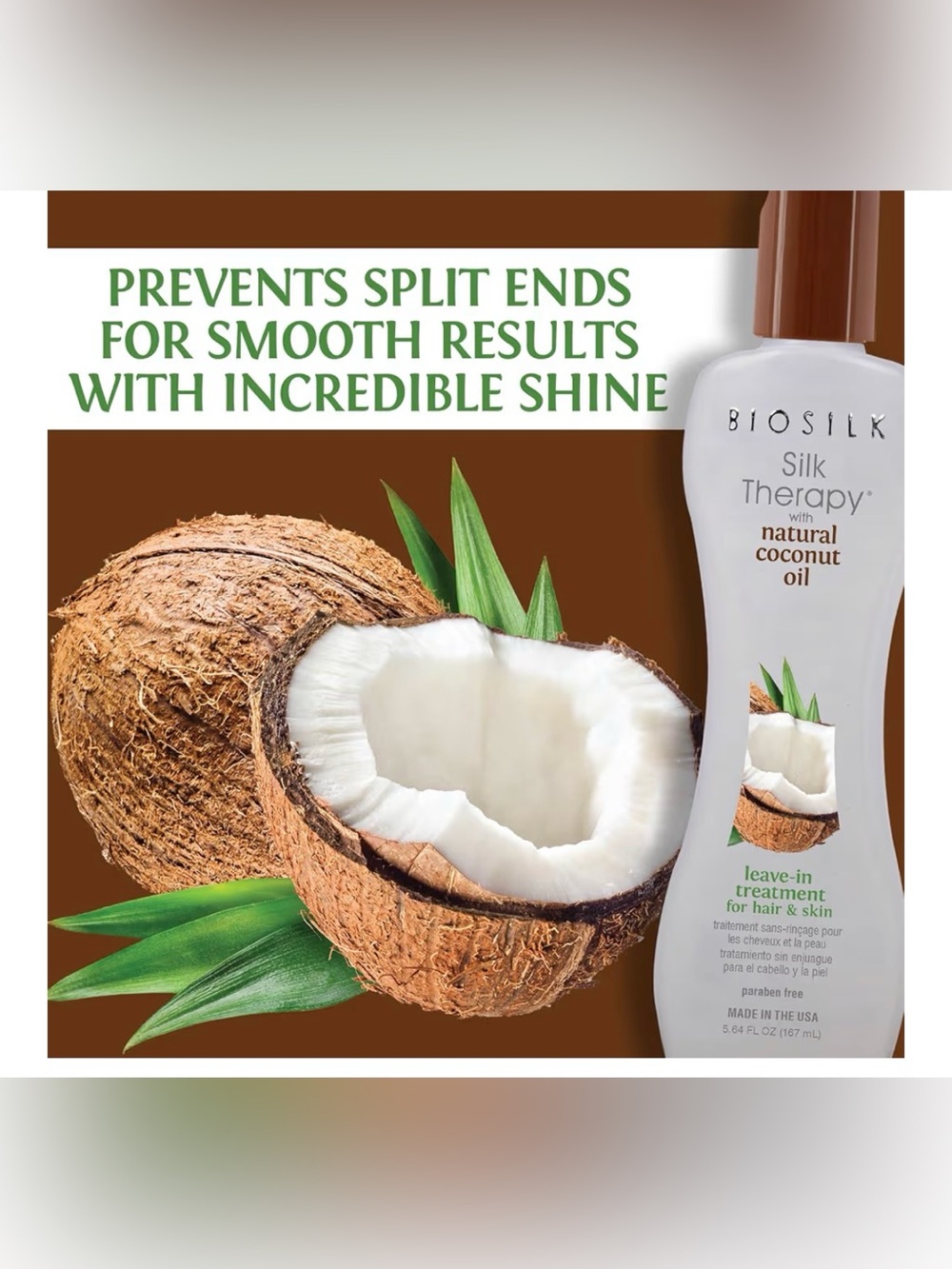 Biosilk Natural Coconut Oil 🥥 Silk Therapy
